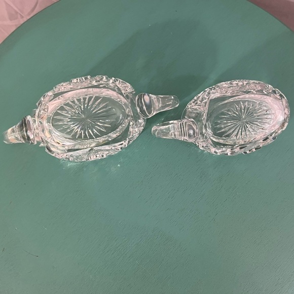 Vintage HandCut Lead Crystal Cream & Sugar
Set Brilliant Starburst & Fan Pattern - Picture 5 of 9